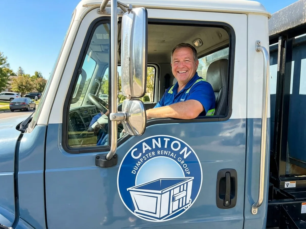 Canton Dumpster Rental Group driver